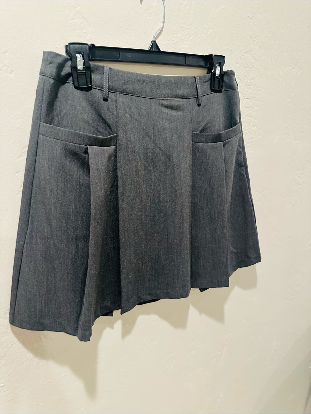 Sugarlips Pleated Mini Skirt Heather Gray Size M NWT - Picture 5 of 8